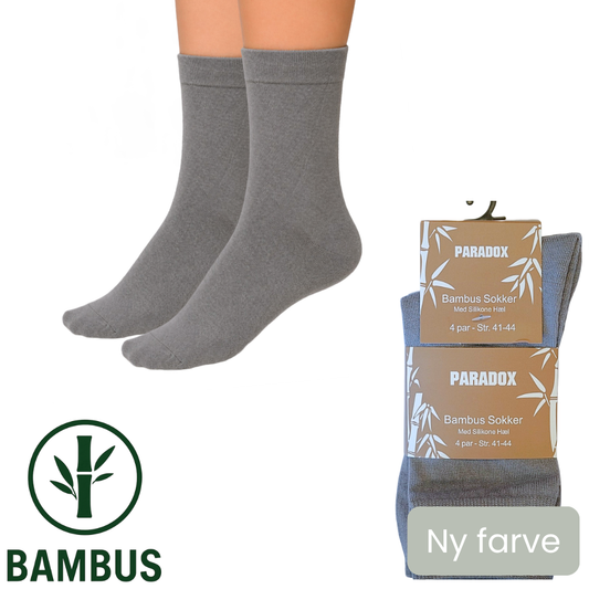 Sokker med silikone i hæl - Bambus