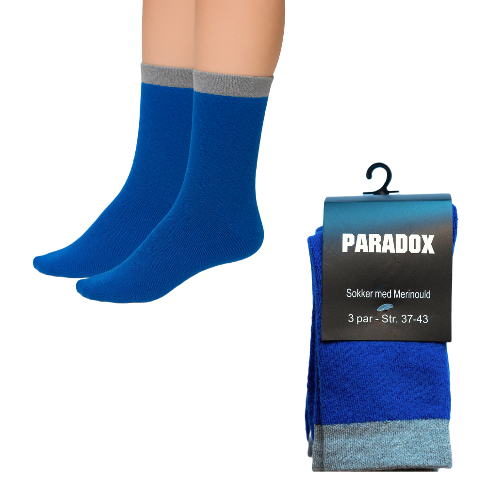 Sokker - Merinould | Blå (3 par)