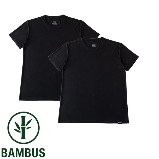 [KAMPAGNE] T-Shirt - Bambus | Sort (4-pak)