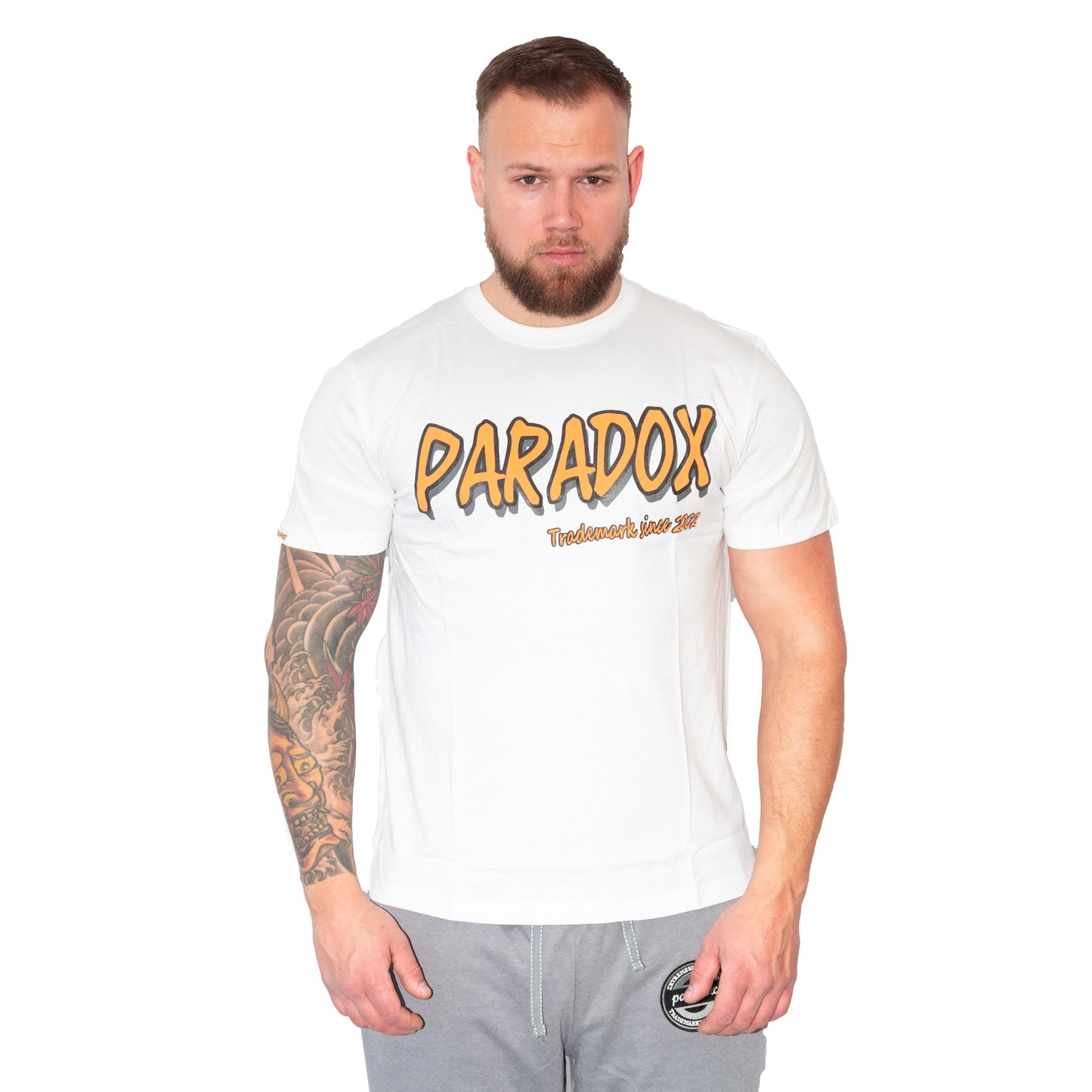T-Shirt - Stort Print |  Hvid