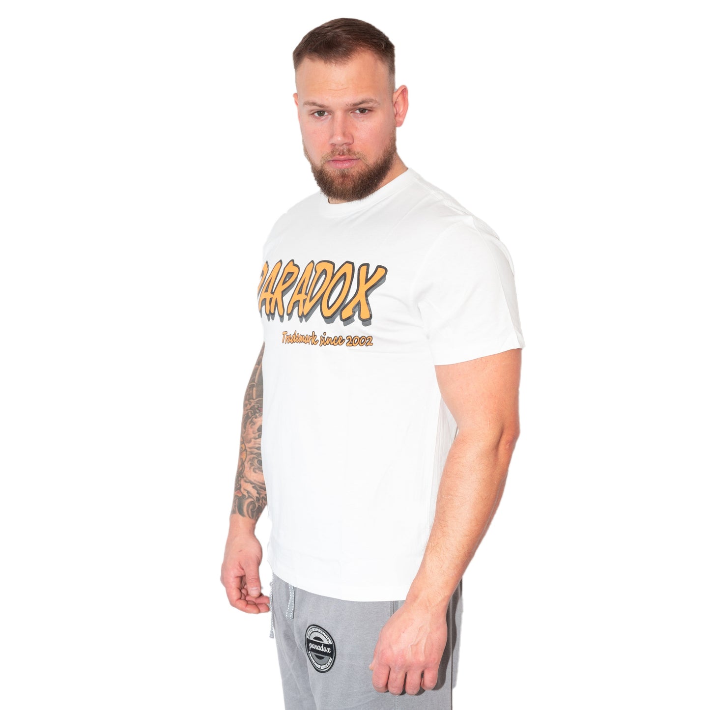 T-Shirt - Stort Print |  Hvid
